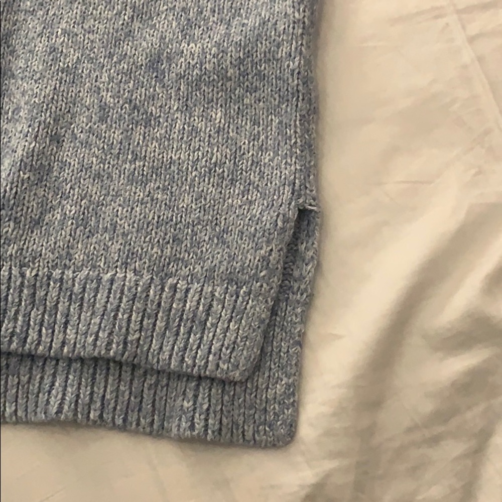 Blue/white Varsity Shaker Sweater with slide slits - Picture 5 of 5